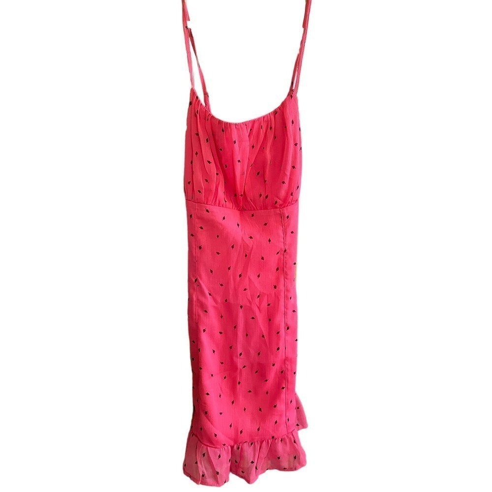 Leith Nordstrom Pink Paradise Leaflet Ditsy Mini Dress Ruffle Size XS - Picture 5 of 11